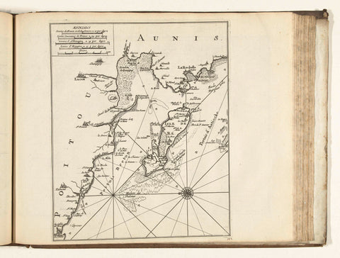 Map of the French west coast at La Rochelle and Ile de Ré, 1726, anonymous, 1726 Canvas Print