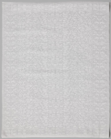 Napkin of linen damask with a flower pattern, , c. 1650 - c. 1660 Canvas Print