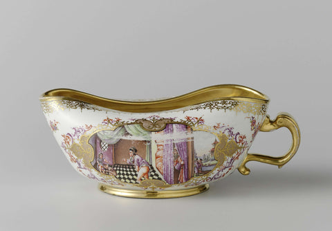 Women's chamber pot bourdalou, Meissen porcelain manufactory, c. 1730 - c. 1735 Canvas Print