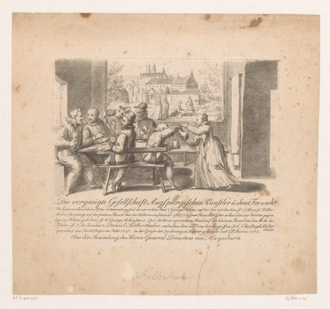 Company of Augsburg artists, 1593, Christian Friedrich Boëtius, 1773 Canvas Print