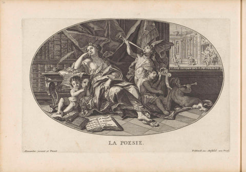 Poetry or Poetry, Pieter Sluyter, 1693 Canvas Print