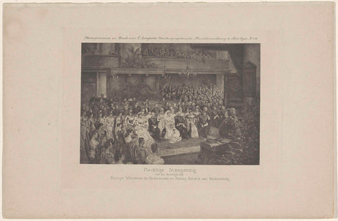 Consecration of the marriage of Queen Wilhelmina and Prince Hendrik, 1901, L. Angerer, 1901 Canvas Print