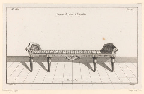 Lage bank, Nicolas Dupin, 1772 - 1779 Canvas Print