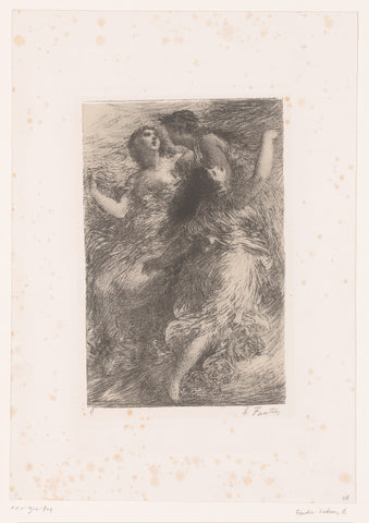 Three Rhine daughters play at the bottom of the Rhine, Henri Fantin-Latour, 1886 Canvas Print