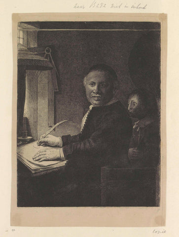 Portrait of the writer Lieven Willemsz. of Coppenol: small plate, Pierre François Basan, 1807 - 1808 Canvas Print