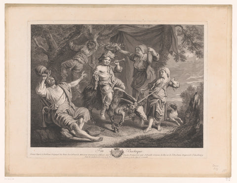 Bacchanal, Jean Daullé, 1759 Canvas Print