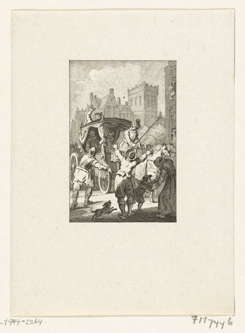 Incident bij de aankomst van Willem van Oranje in Utrecht, 1577, Reinier Vinkeles (I), 1780 - 1795 Canvas Print