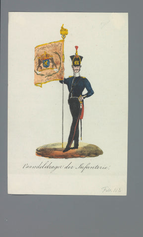 Vaandeldrager der Infanterie, Albertus Verhoesen (attributed to), 1835 - 1850 Canvas Print