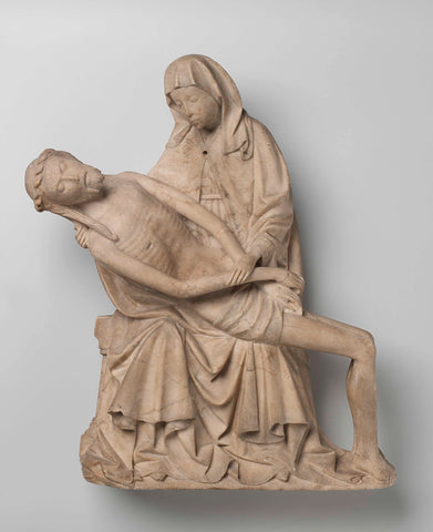 Pietà, Master of Rimini (follower of), c. 1450 Canvas Print