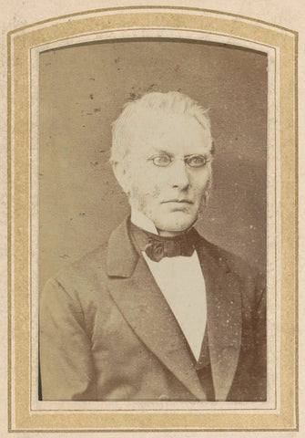 Portrait of a man with glasses, anonymous, c. 1860 - c. 1900 Canvas Print