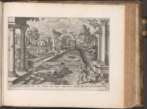 Landscape with Narcissus, Johannes or Lucas van Doetechum, 1653 - 1654 Canvas Print