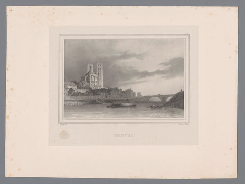 View of Mantes-la-Jolie, Isodore-Laurent Deroy, 1829 - 1831 Canvas Print