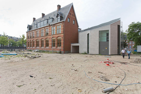 Teekenschool with the new extension on the right, 2012 Canvas Print