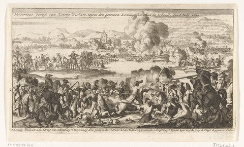 Battle of the Boyne, 1690, anonymous, 1692 - 1694 Canvas Print