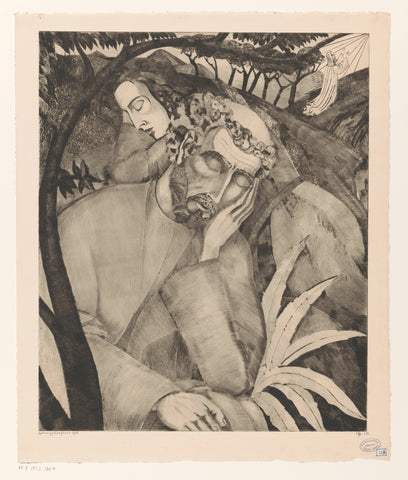 Christ on the Mount of Olives, Lodewijk Schelfhout, 1924 Canvas Print