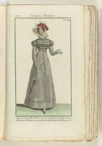 Journal des Dames et des Modes 1821, Costume Parisien (2009), anonymous, 1821 Canvas Print