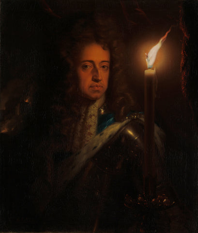 Portrait of William III (1650-1702), Prince of Orange, Stadholder and from 1689 on, King of England, Godfried Schalcken, c. 1692 - c. 1697 Canvas Print