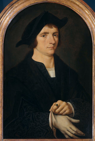 Portrait of Joris Vezeleer, Joos van Cleve (copy after), after c. 1518 Canvas Print