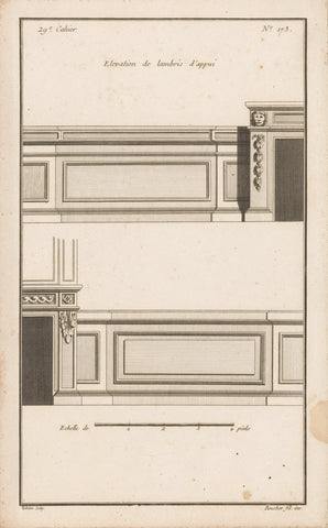 Paneling with fireplaces, Jean Pelletier, 1772 - 1779 Canvas Print