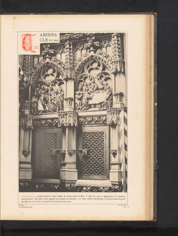 Tabernacle of stone in the Basilica of Saint Martin in Halle, Belgium, anonymous, c. 1882 - in or before 1887 Canvas Print