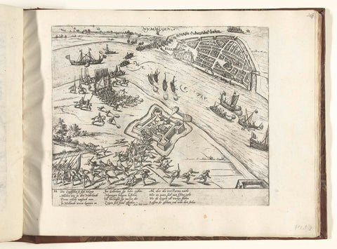 Engelsen bij Nijmegen by Parma defeated, 1586, Frans Hogenberg, 1585 - 1587 Canvas Print