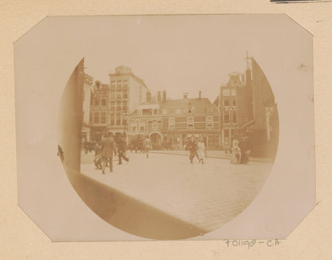 View of the Dam square with in the background the Beurspoortje, Johanna Margaretha Piek (attributed to), 1891 Canvas Print