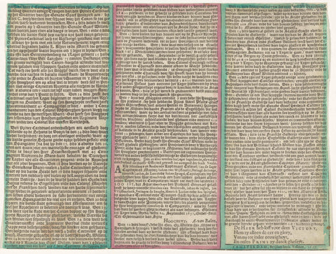 Text sheet accompanying the map of the siege of Breda (right half), 1637, Claes Jansz. Visscher (II), 1637 Canvas Print