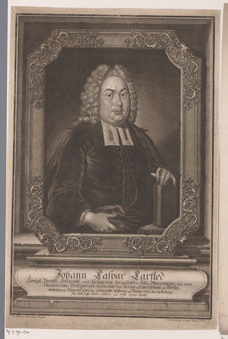 Portret van Johann Caspar Carsted, Johann Ernst Gericke, 1753 Canvas Print