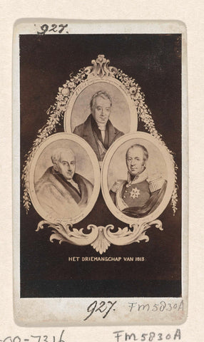 The triumvirate of 1813, Eduard Caro, 1863 Canvas Print