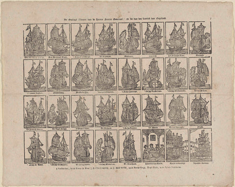 The war fleets of the lords states general / and those of the kingdom of England, The heirs the widow J. Ratelband and J. Bouwer, c. 1782 - c. 1793 Canvas Print