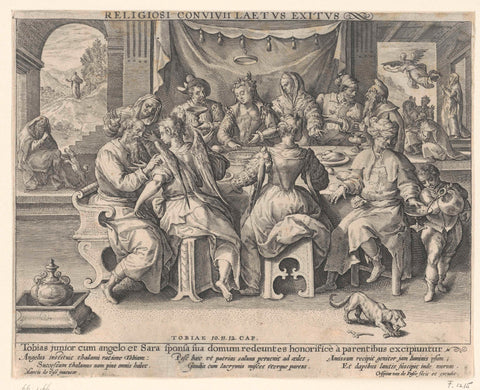 Terugkeer van Tobias, Crispijn van de Passe (I), 1580 - 1588 Canvas Print