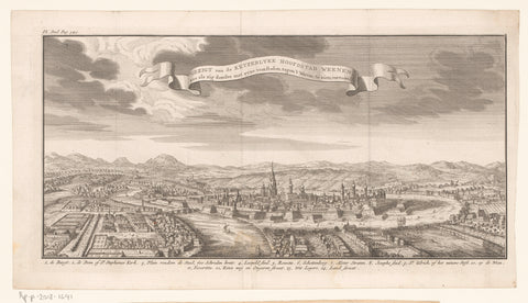 View of Vienna, anonymous, 1751 Canvas Print