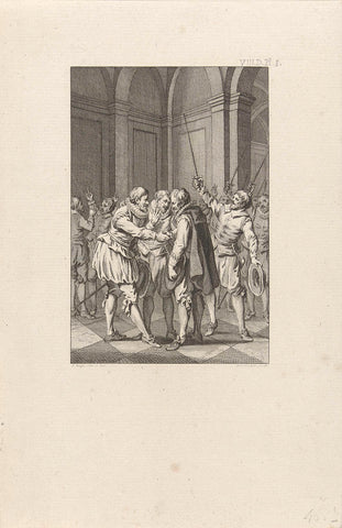 Het verbond der edelen, 1565, Reinier Vinkeles (I), 1787 Canvas Print