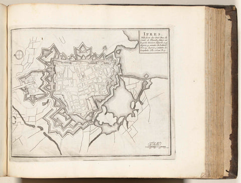 Map of Yperen, c. 1693-1696, anonymous, 1693 - 1696 Canvas Print