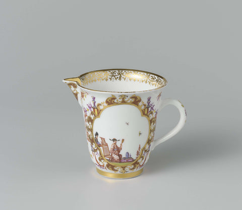 Spouted cup and saucer, Meissener Porzellan Manufaktur, c. 1725 - c. 1730 Canvas Print