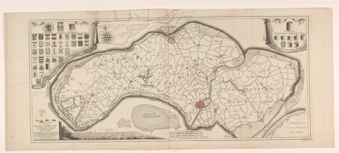 Map of Schouwen-Duiveland, anonymous, 1748 Canvas Print