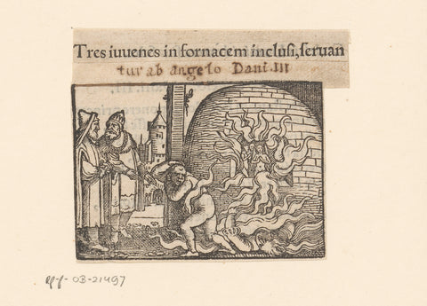 Three Hebrews are burned in an oven, anonymous, 1530 - 1533 Canvas Print