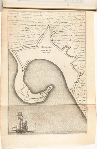 Map of Milazzo, c. 1702, anonymous, 1702 - 1703 Canvas Print