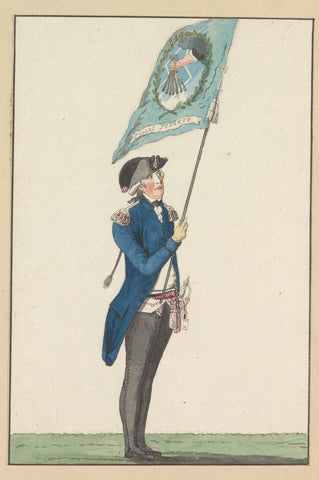 Ensign of the Society for the Nut of the Militia in Amsterdam, 1787, anonymous, 1787 Canvas Print