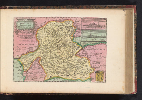 Map of Hainaut, anonymous, 1735 Canvas Print