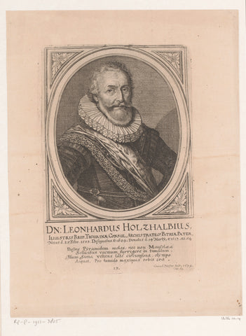 Portrait of Leonhard Holtzhalb, Conrad Meyer, 1679 Canvas Print