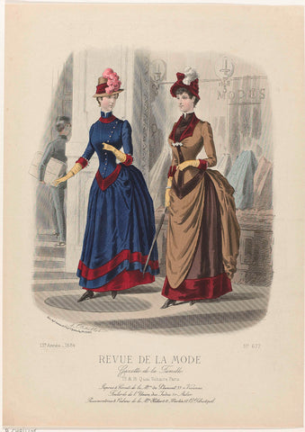 Revue de la Mode, Gazette de la Famille, dimanche 21 décembre 1884, 13e Année, No. 677: Jupons & Corsets (...), A. Chaillot, 1884 Canvas Print