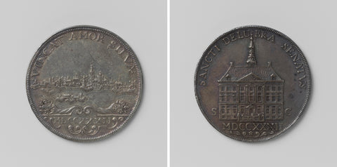 Midwifery medal of the city 's-Hertogenbosch, Theodorus Casparus van Berckel, 1732 Canvas Print