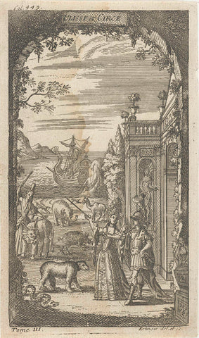 Titelpagina voor Ulisse et Circé, in Le Théâtre Italien de Gherardi, Parijs 1700., Franz Ertinger, 1694 - 1700 Canvas Print