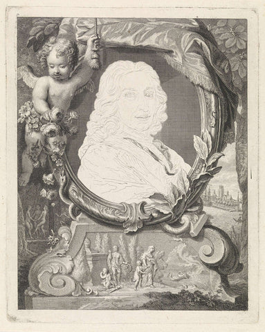 Portrait of Pieter Rabus, Jacob Houbraken, 1742 - 1744 Canvas Print