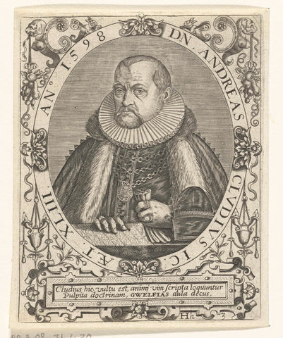 Portret van Andreas Cludius, Johann Theodor de Bry, 1669 Canvas Print