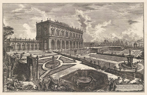 Villa Albania rome, Giovanni Battista Piranesi, 1748 - 1778 Canvas Print