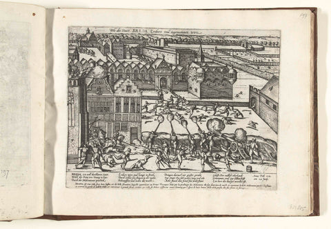 Conquest of Breda by the Malcontents, 1581, Frans Hogenberg, 1581 - 1583 Canvas Print