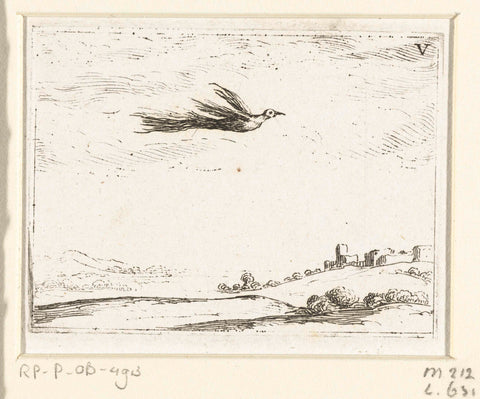 Paradijsvogel, Jacques Callot, 1646 Canvas Print