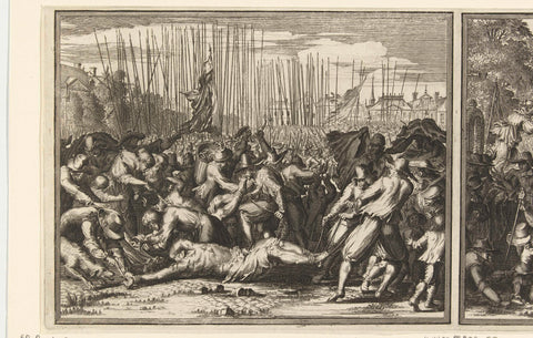 Lynching of Johan and Cornelis de Witt, 1672, anonymous, 1672 - 1675 Canvas Print